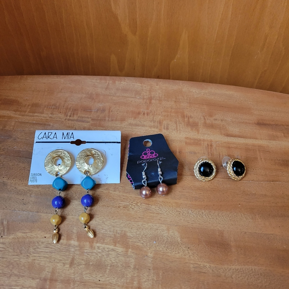 Trio of Pierced Earrings